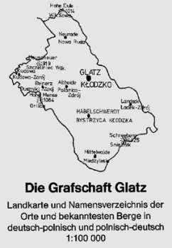 Landkarte Grafschaft Glatz deutsch/polnisch