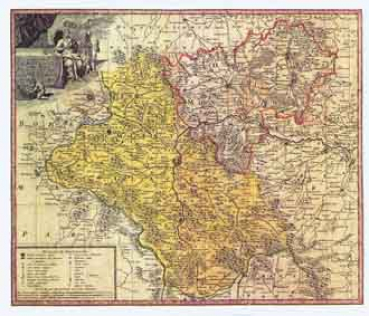 "Historische Landkarte der Grafschaft Glatz und der angrenzenden Gebiete"
